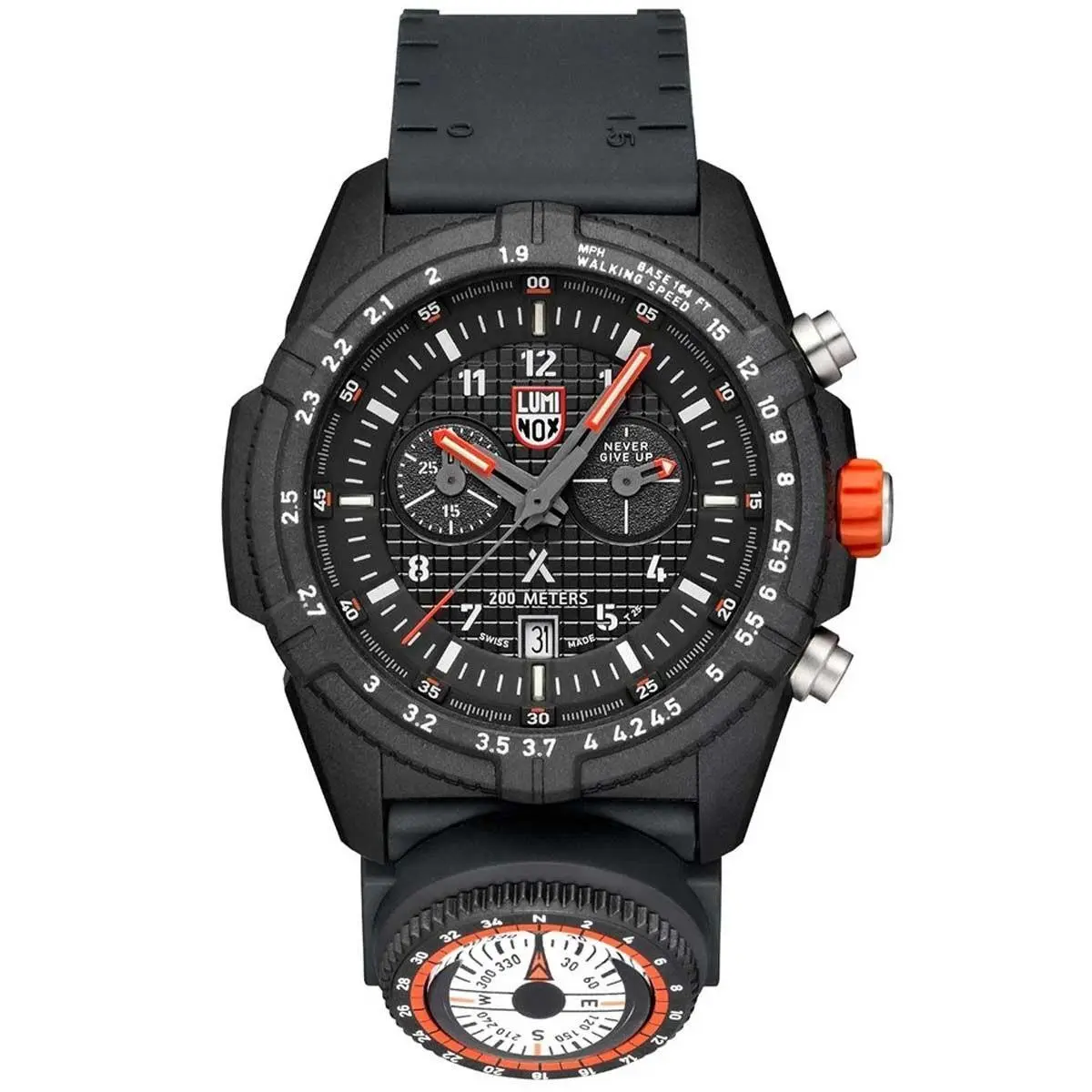 Bear Grylls Men`s Watch Quartz Chronograph Black Dial Strap 3782.MI by Luminox
