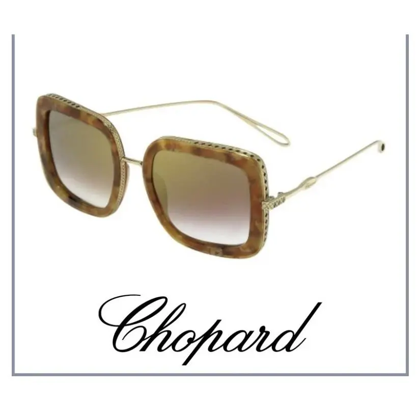 Chopard Women`s Sunglasses SCH261M 300G Sunkissed Amber Gold