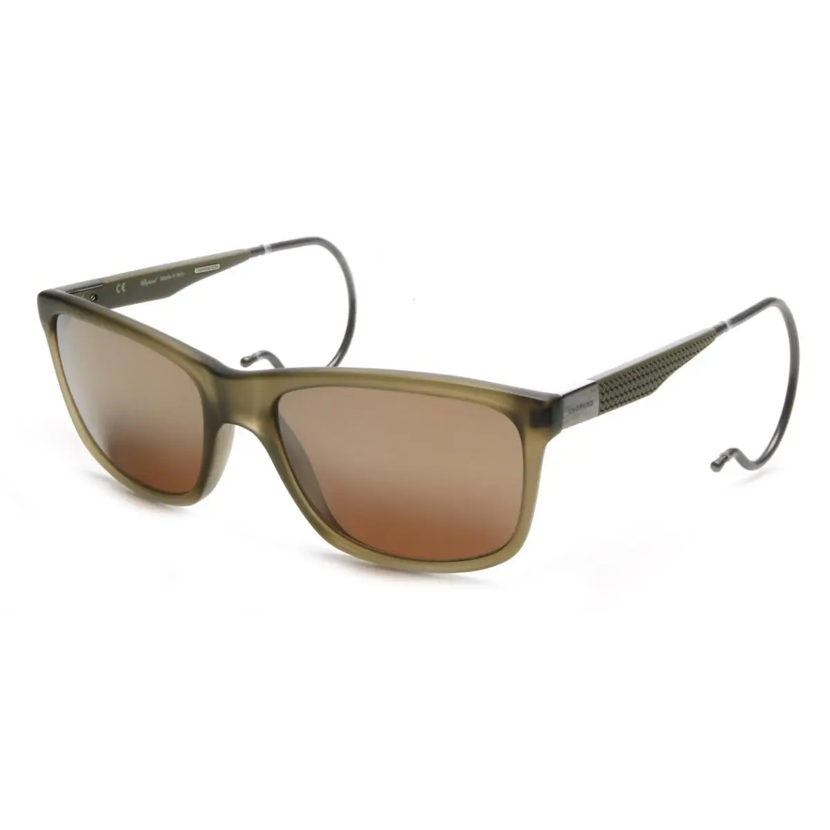 Refined Polished Chopard Men`s Sunglasses SCH156M 73MG Olive Green Brown