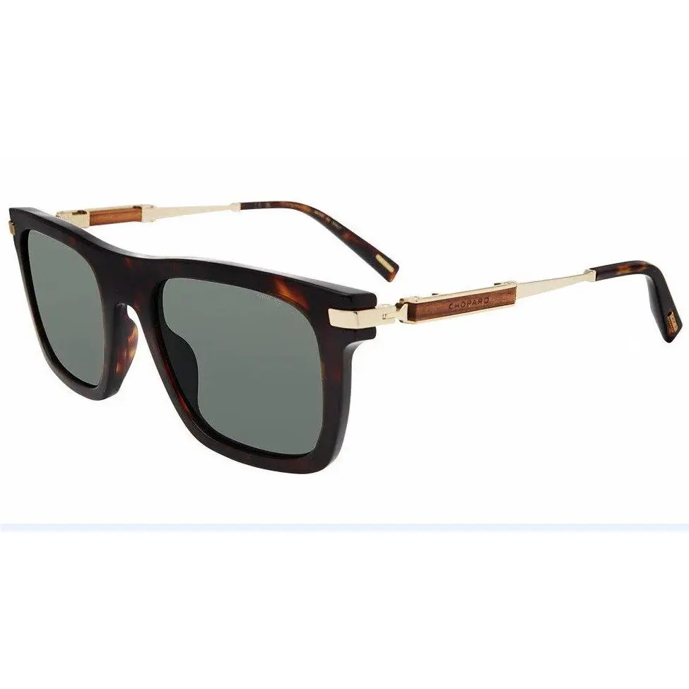 Racing Aviator Brown Horn/smoke SCH365 909P 55 Polarized Sunglasses by Chopard