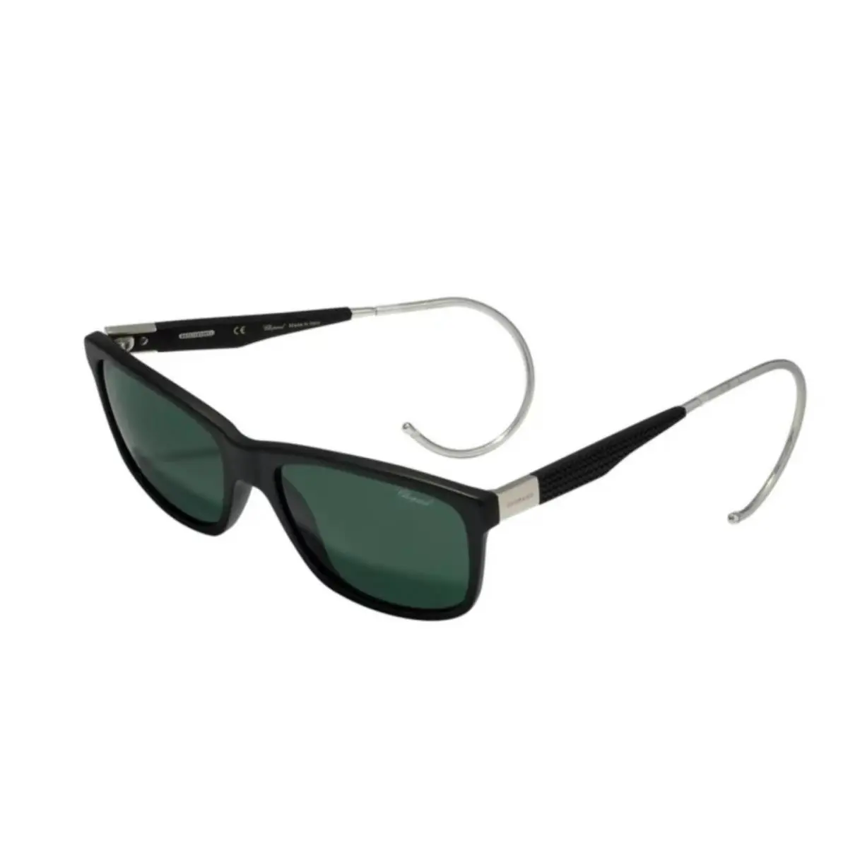 Unique Chic Chopard Men`s Sunglasses SCH156M 703P Matte Black Green Lens