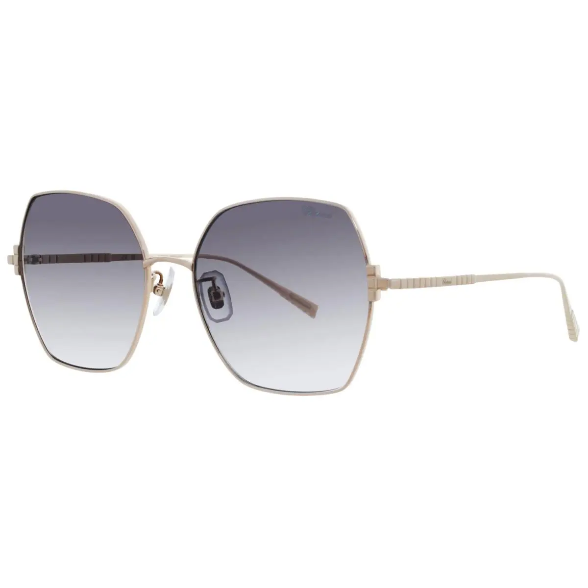 Chopard Grey Gradient Butterfly Ladies Sunglasses SCHL02M 0300 57 SCHL02M 0300 - Gold, Frame: Gold, Lens: Grey