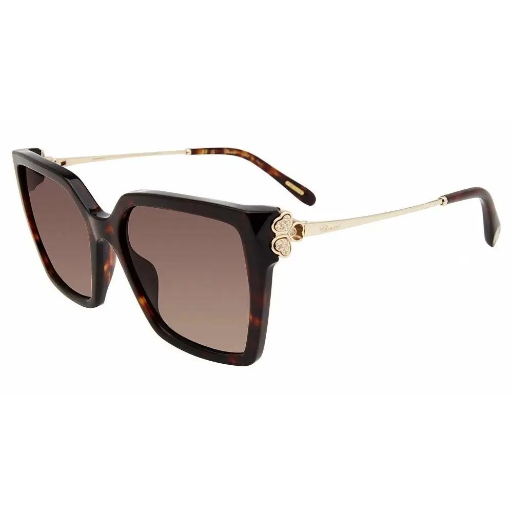 Chopard SCH371S Sunglasses 0909 Classic Havana 56mm Unisex
