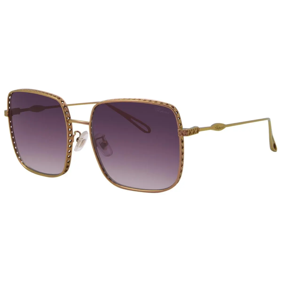 SCHC85M K67X Sunglasses Women`s Gold/brown Gradient Square Shape 58mm by Chopard