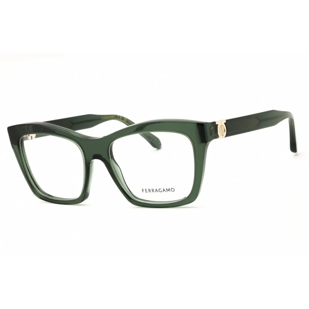 SF3022 320 Transparent Khaki 53mm Eyeglasses by Salvatore Ferragamo