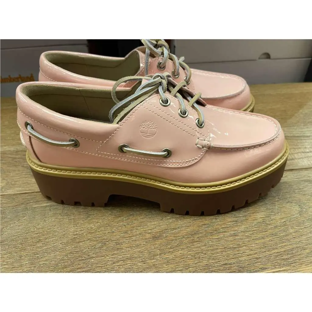 Timberland Women`s Stone Street Boat Shoe Light Pink Patent Leather A2GVF-A5H