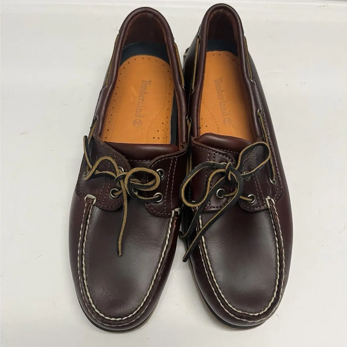 Timberland Men`s 9 M Boat Shoes Classic Brown Full Grain Leather 25077