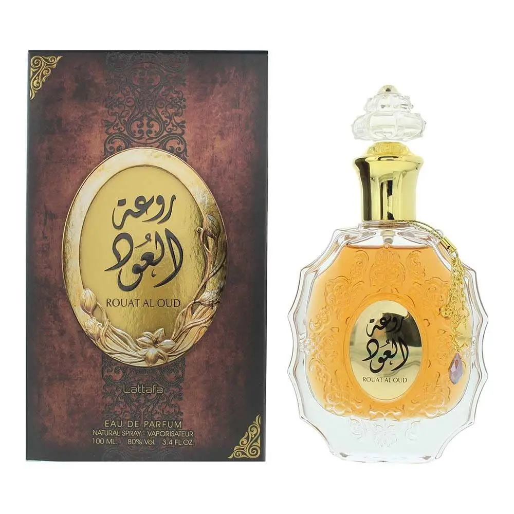 Lattafa Rouat Al Oud by Lattafa Eau De Parfum Spray Unisex 3.4 oz For Men