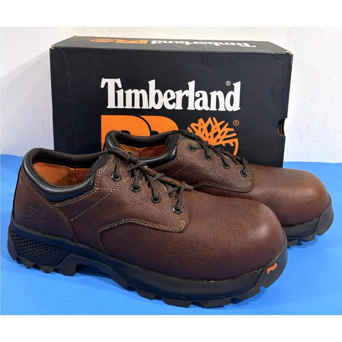 14 M Timberland Pro Mens Titan EV Comp Toe Oxford Shoes TB0A5XXB214 Brown