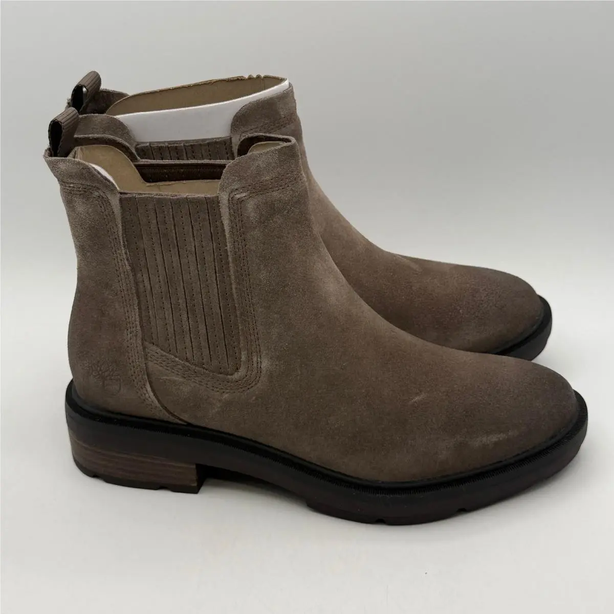 Timberland Brimfield Shoes Women Size 8.5 Medium Brown Suede Chelsea TB 0A2PBB