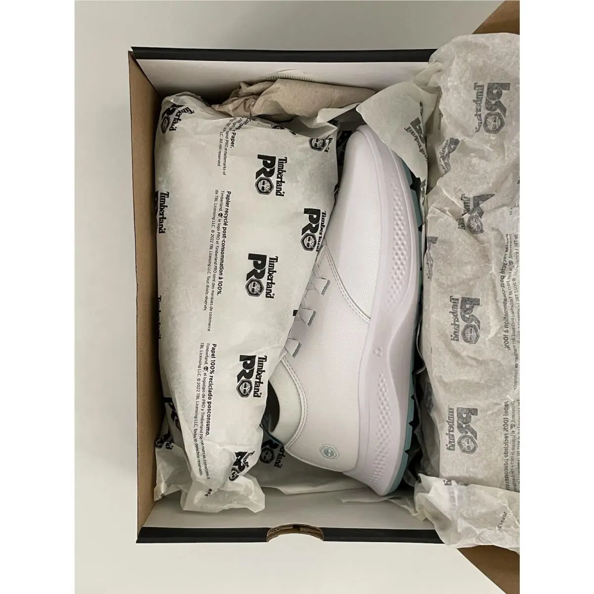 Timberland shoes - Timberland PRO Solace MAX Soft Toe Slip-On - TB0A5YPQ100 - White/Blue (UPC: 0196249850831) 3