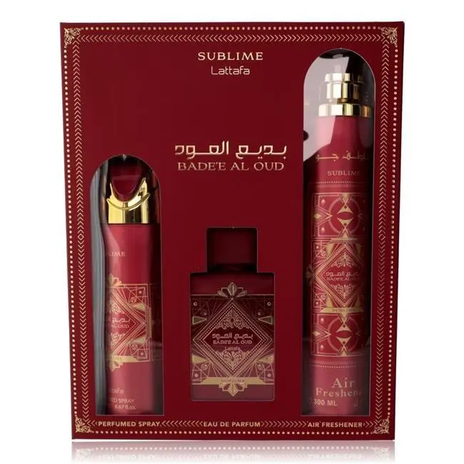 Lattafa bxlatt34s3 Bade Al Oud Sublime Gift Set For Unisex - 3 Piece