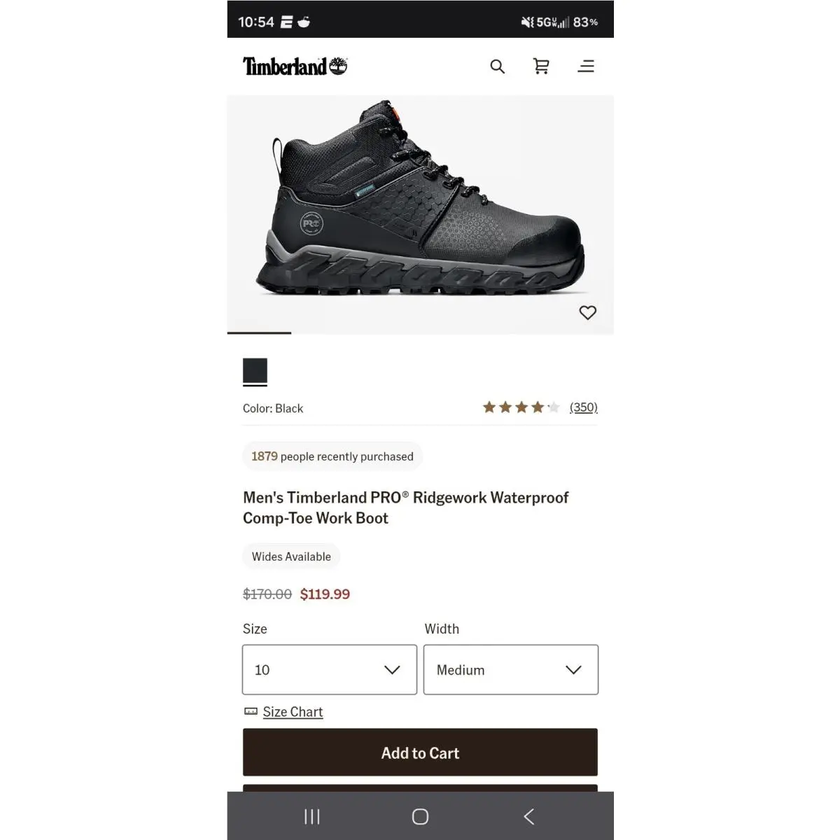 Timberland shoes - Ridgework - Ridgework - Black 1 (UPC: 0191478406606) 8