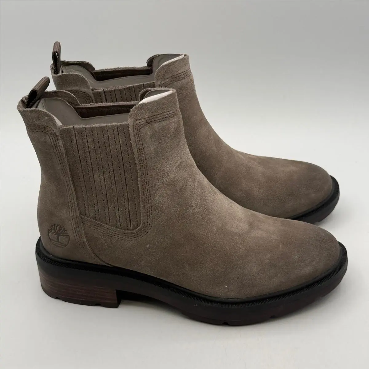 Timberland Cortina Valley Shoes Womens Size 6.5 Taupe Grey Chelsea TB 0A2PBB