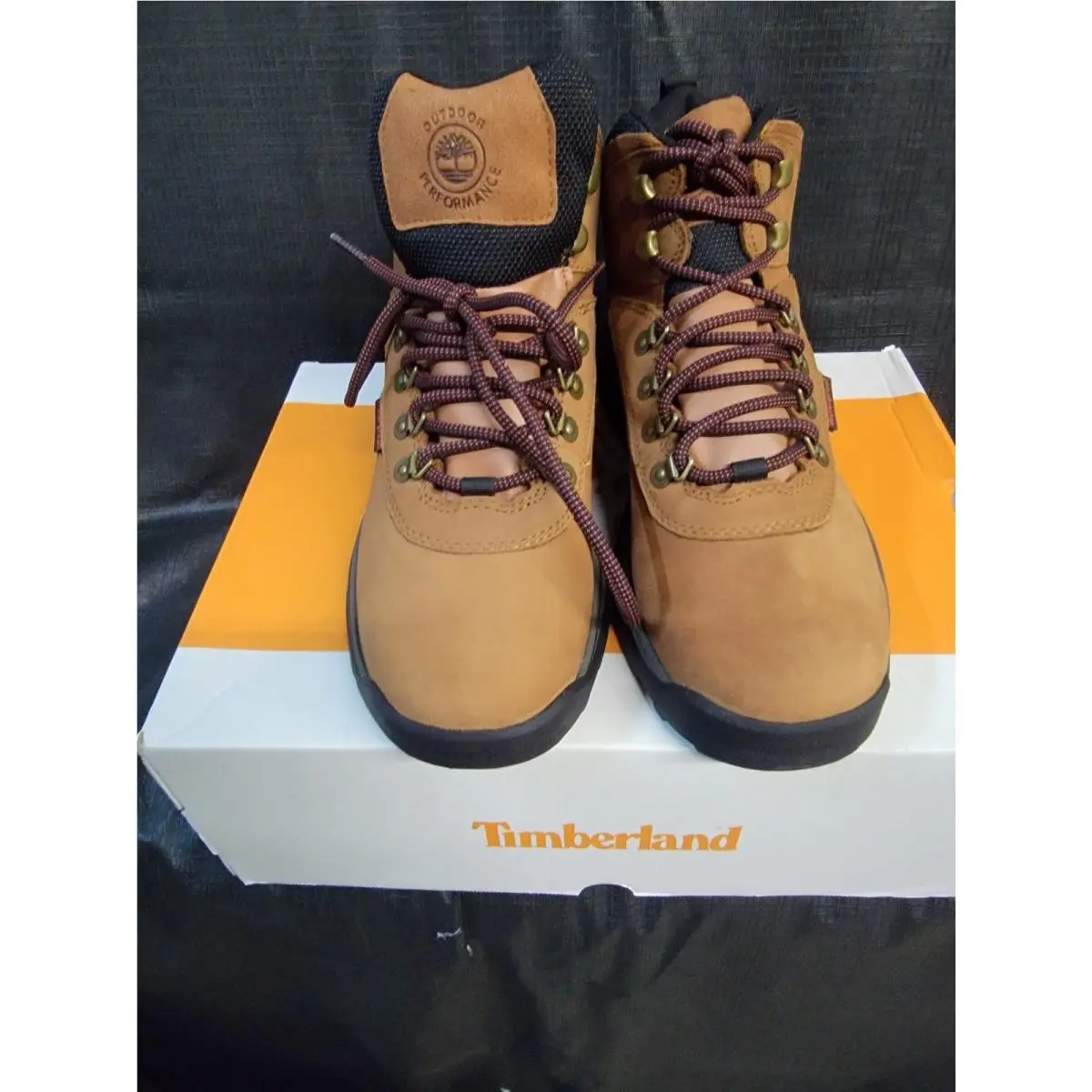 Timberland Men`s White Ledge Waterproof Mid Hiking Boot Rust Nubuck Size 8.5
