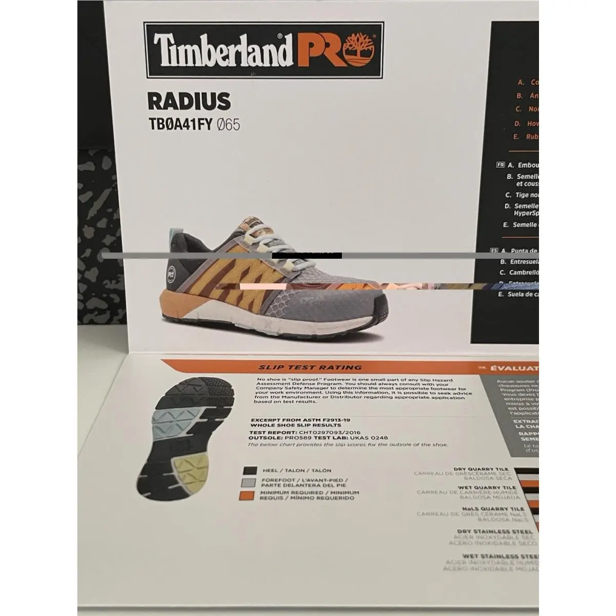 Timberland shoes - Timberland PRO Radius Composite Safety Toe - TB1A41FY065 - Grey/Black/Orange (UPC: 0197064673162) 3