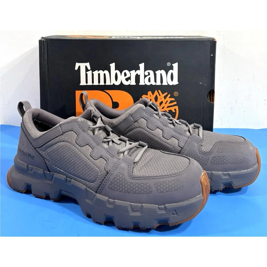 13 M Mens Timberland Pro Powertrain EV Comp Toe SD10 Shoes TB0A67NQY55 Grey