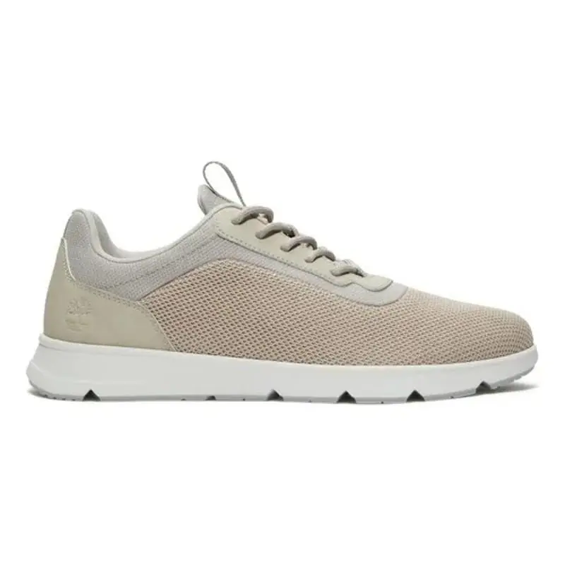 Timberland Men`s 8 Parker Street Low Lace UP Sneaker LT Taupe Knit
