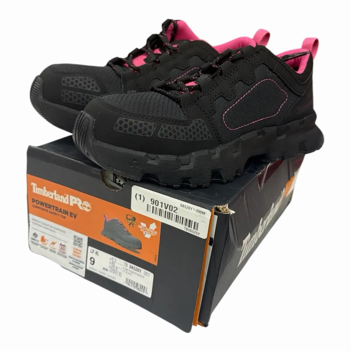 Timberland Pro Women`s Powertrain EV Comp-toe Athletic Work Sneakers Black 9M