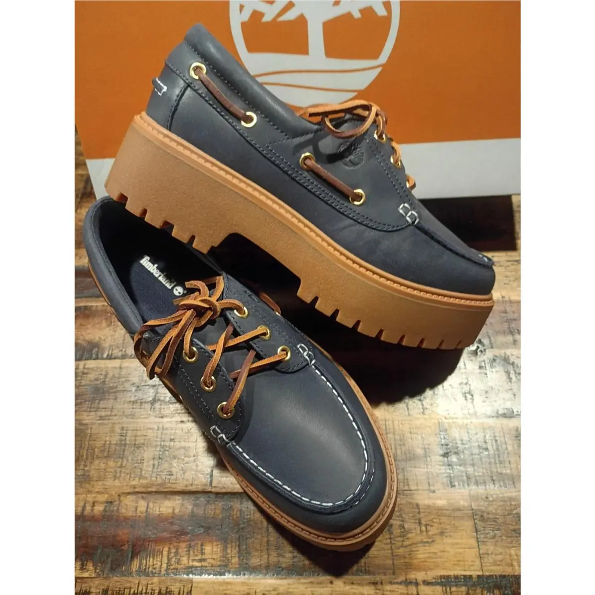 Timberland shoes - stone street pink patent leather - Blue 3