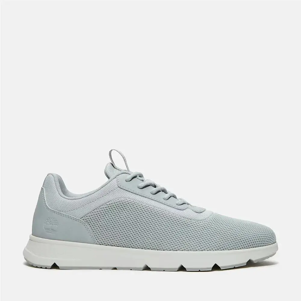 Timberland Men`s Parker Street Low Lace Sneaker Light Grey Knit Size 11 M