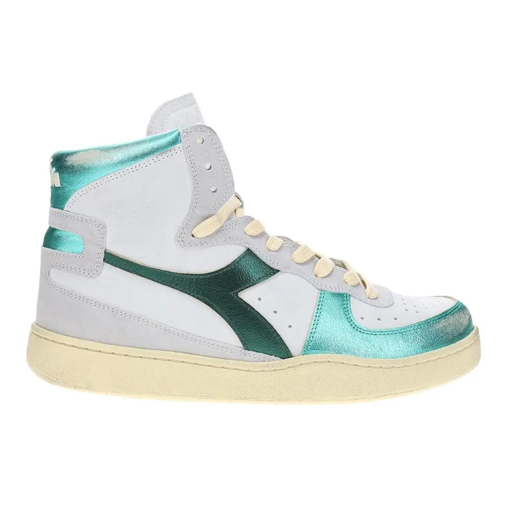 Diadora shoes - diadora Mi Basket Metal Pigskin Used High Top - 178889-70055 - Green 4