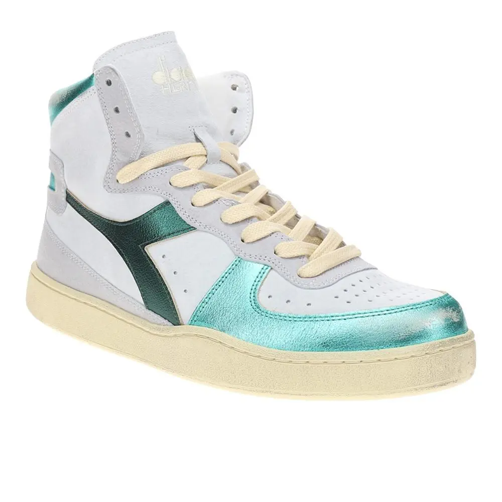 Diadora shoes - diadora Mi Basket Metal Pigskin Used High Top - 178889-70055 - Green 5