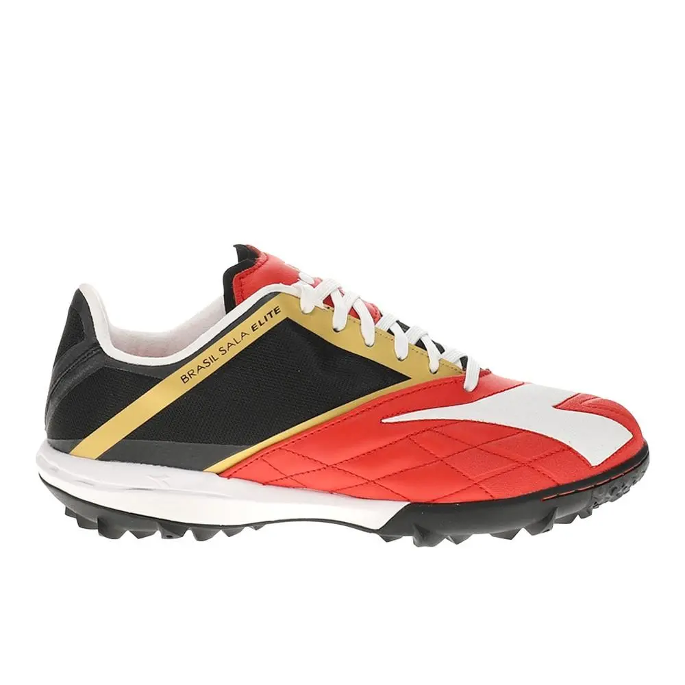 Diadora Brasil Sala Elite Turf Soccer Mens Black Red White Sneakers Athletic S