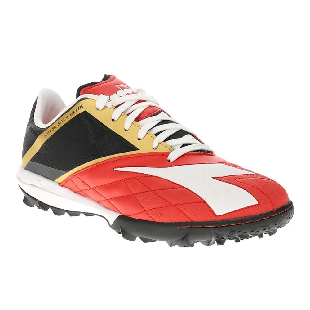 Diadora shoes - diadora Brasil Sala Elite Turf Soccer - 180712-D1089 - Black, Red, White 5