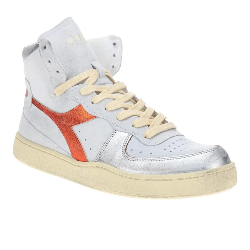 Diadora shoes - diadora Mi Basket Metal Pigskin Used High Top - 178889-C5234 - White 0
