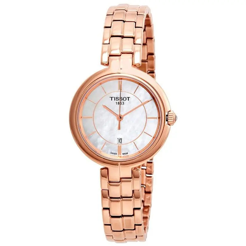 Flamingo Quartz White Mop Dial Ladies Watch T094.210.33.111.01 by Tissot