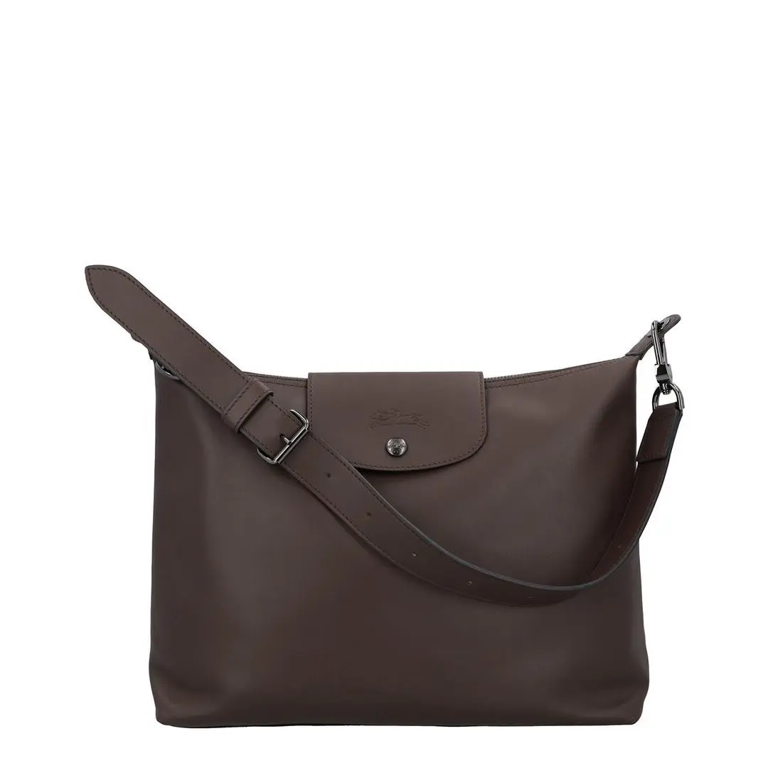 Longchamp Le Pliage Xtra Medium Leather Hobo Bag Women`s Brown