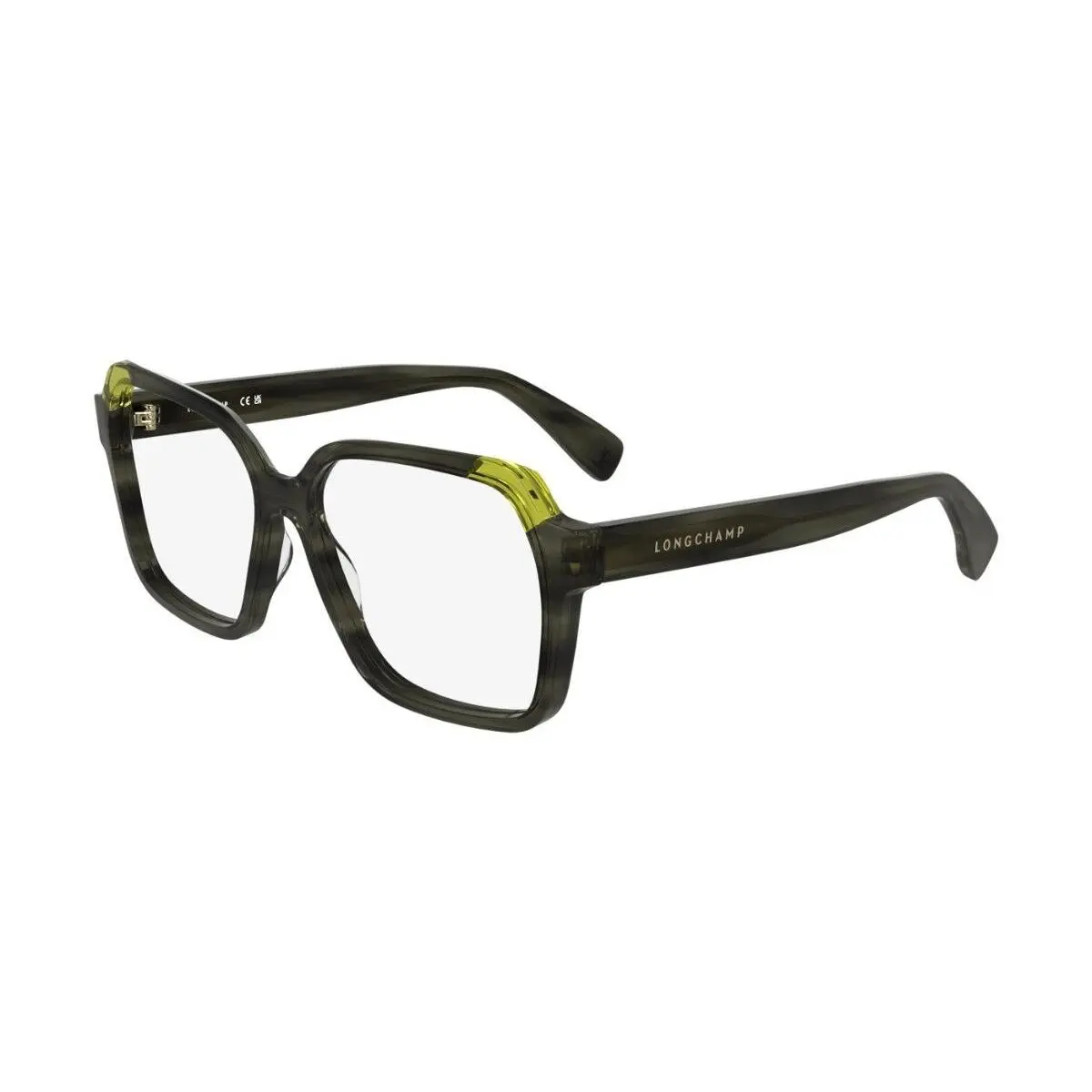 Longchamp LO-2763N 213 Crystal Stripped Brown Olive Eyeglasses 55/14/140