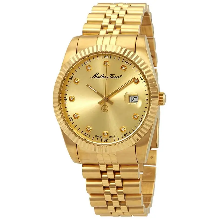 Mathey-tissot H710PDI Mathey II Gold Dial 42 mm Men`s Watch