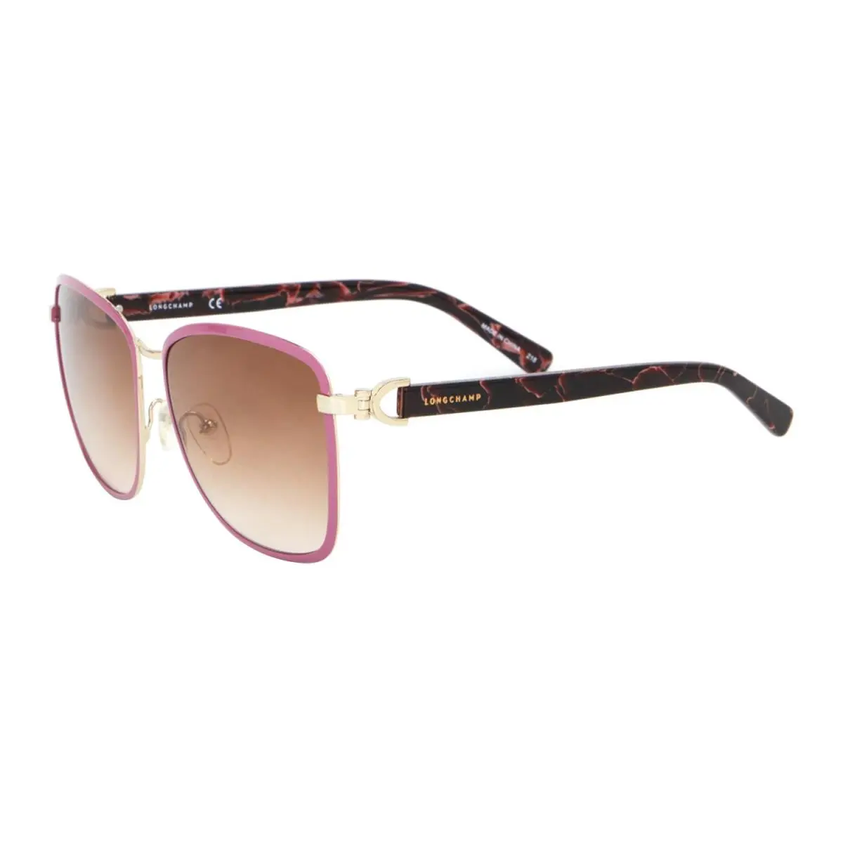 Beautiful Chic Longchamp Rose Square Women Sunglasses LO103S 716 Pink Gold