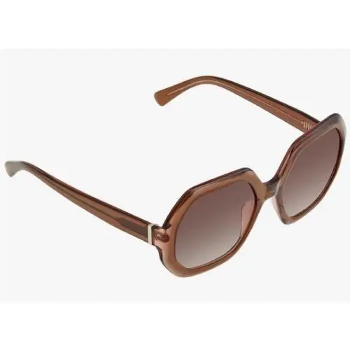 Stunning Geometric Longchamp Women Sunglass LO623S-202 Tamarind Opaque Brown