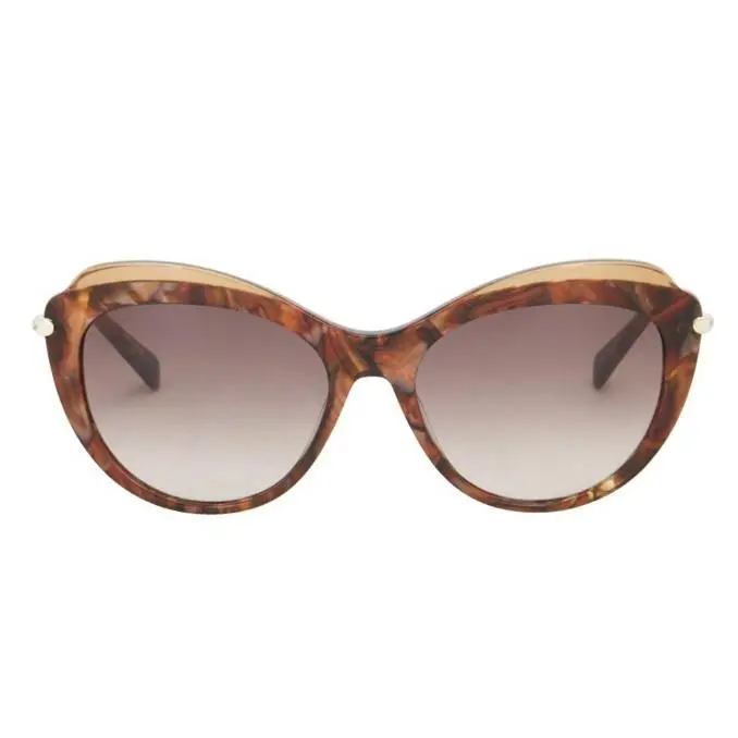 Trendy Elevated Longchamp Women Sunglass LO617S-203 Havana Marble Swirl