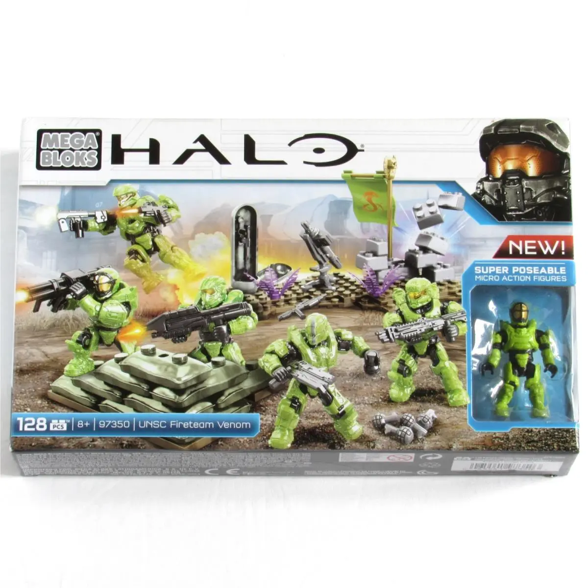 Mega Bloks Halo 97350 Unsc Fireteam Venom 128pcs Microsoft 2014