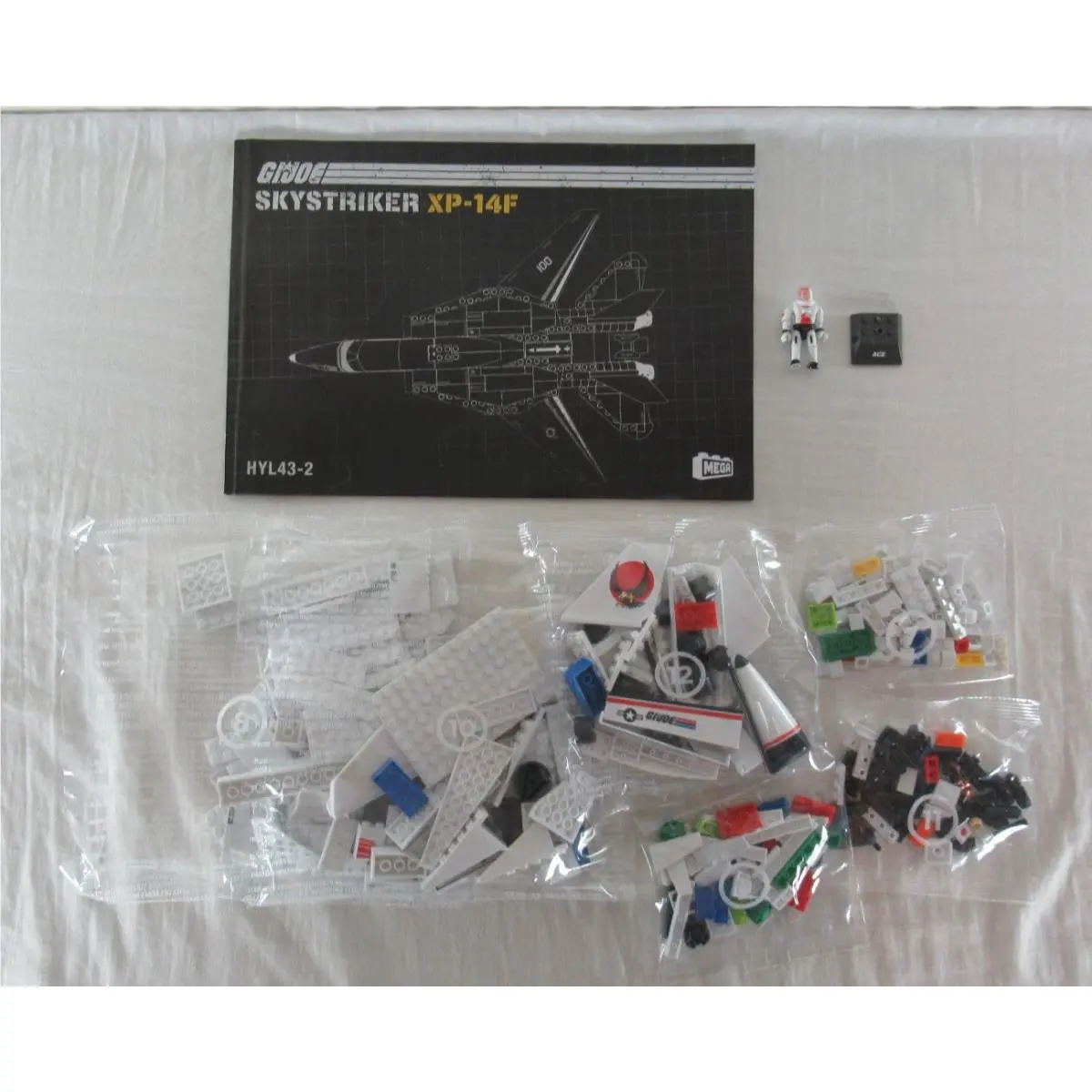 G.i. Joe Skystriker XP-14F Combat Jet Ace Mega Bloks Mattel 2024 Bags