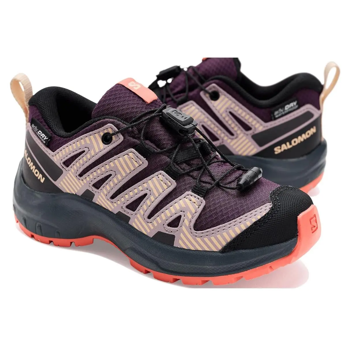 Salomon shoes - Plum Kitten/Turbulence/Fusion Coral 4