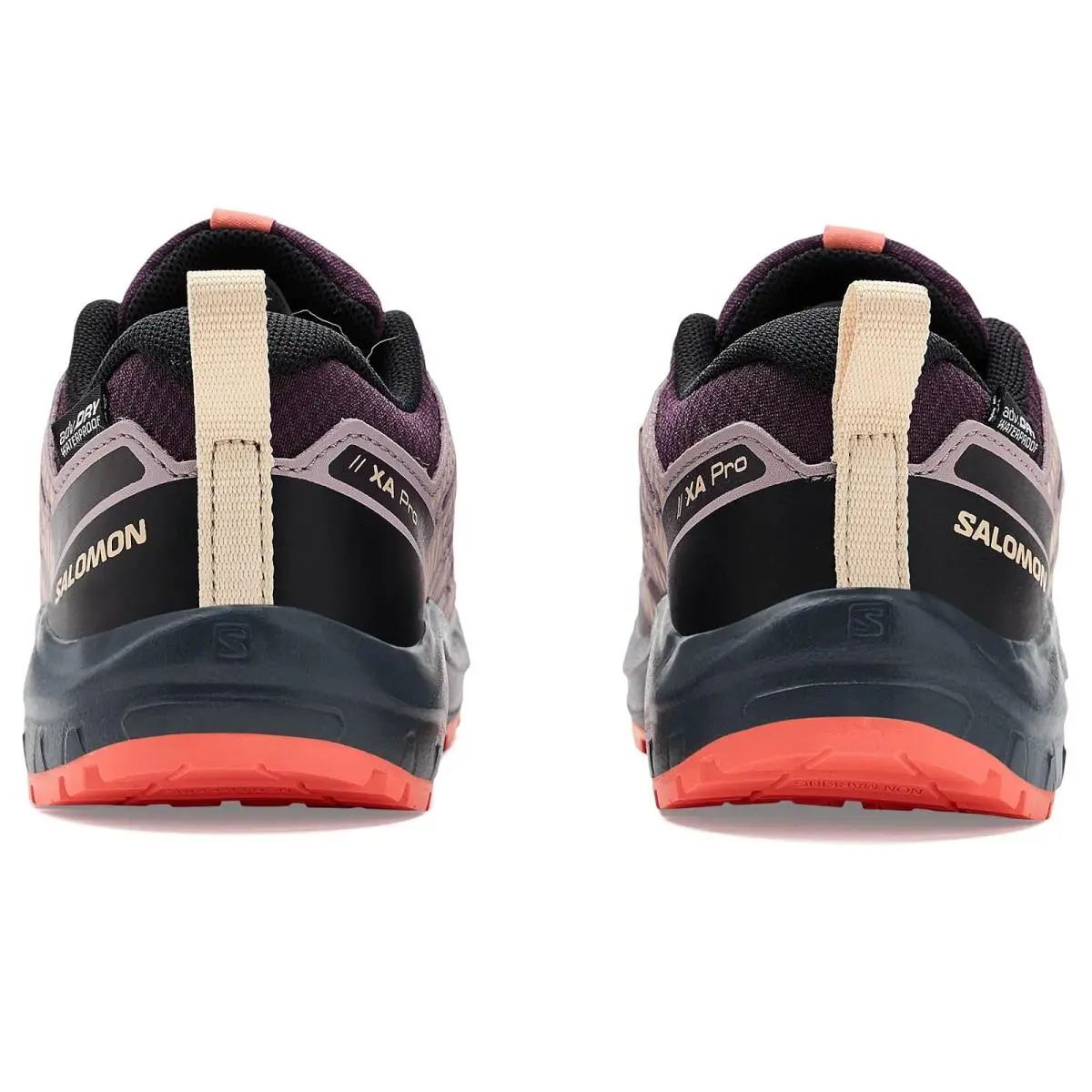 Salomon shoes - Plum Kitten/Turbulence/Fusion Coral 5