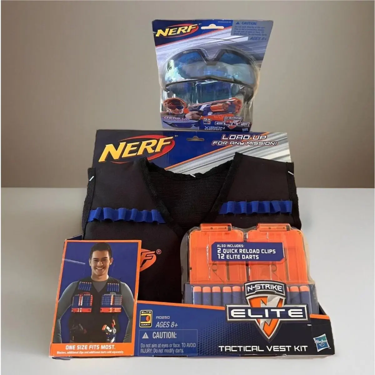 Nerf N-strike Elite Tactical Vest + Vision Gear Goggles