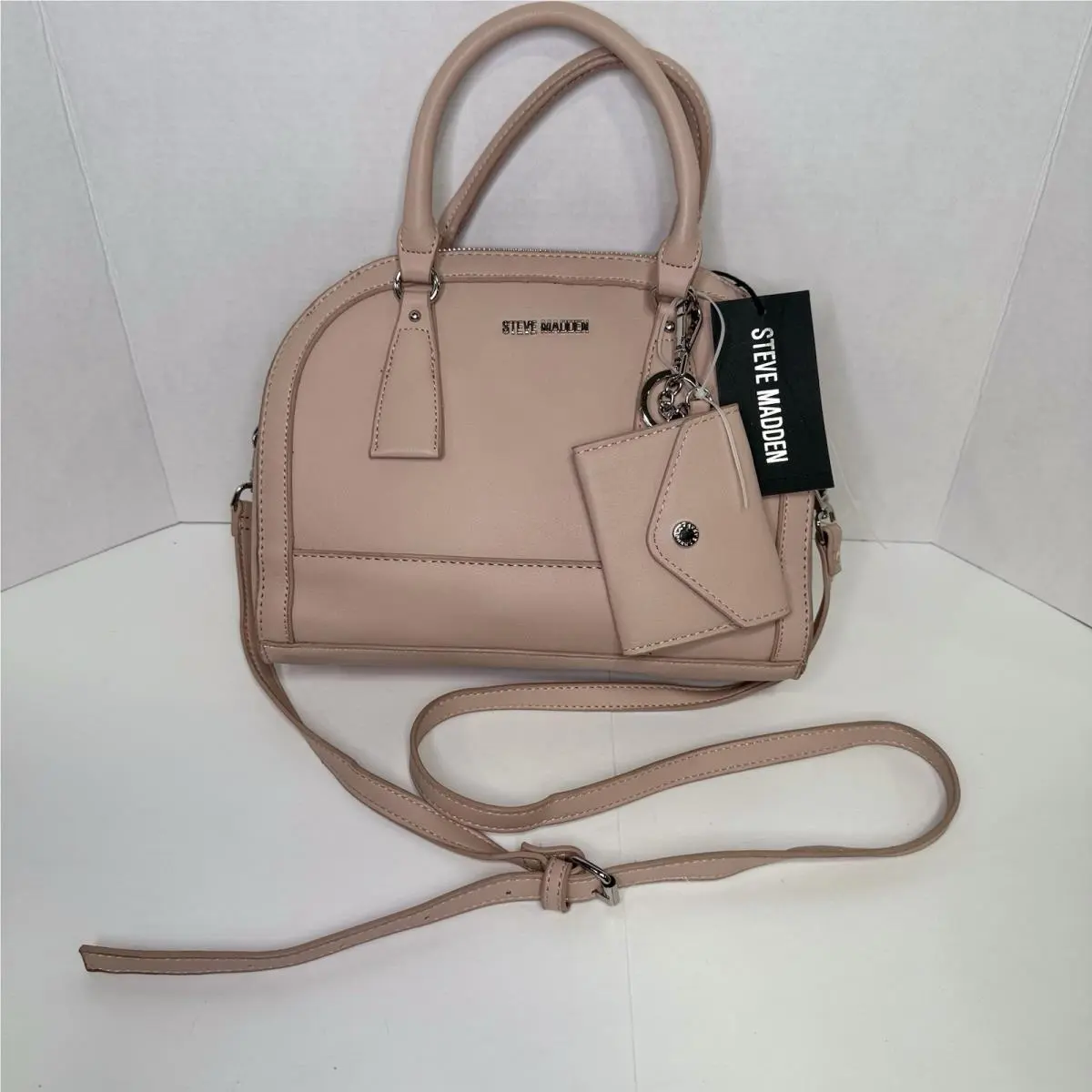Steve Madden Blush Pink Satchel Handbag with Coin Pouch