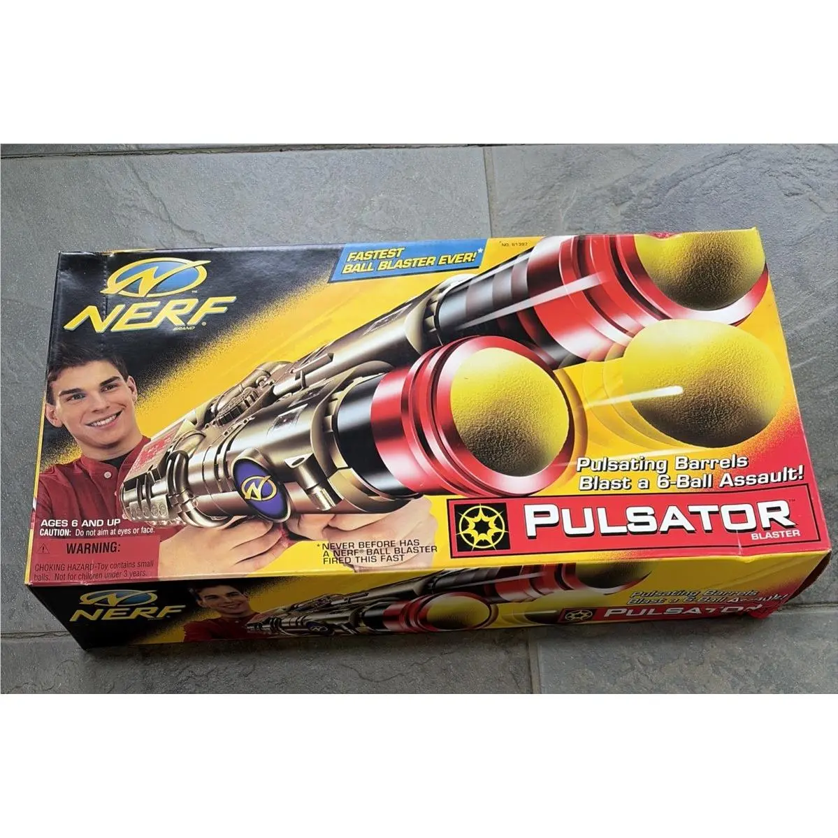 Vintage Nerf Pulsator Blaster Double Barrel Shooter Kenner 1998