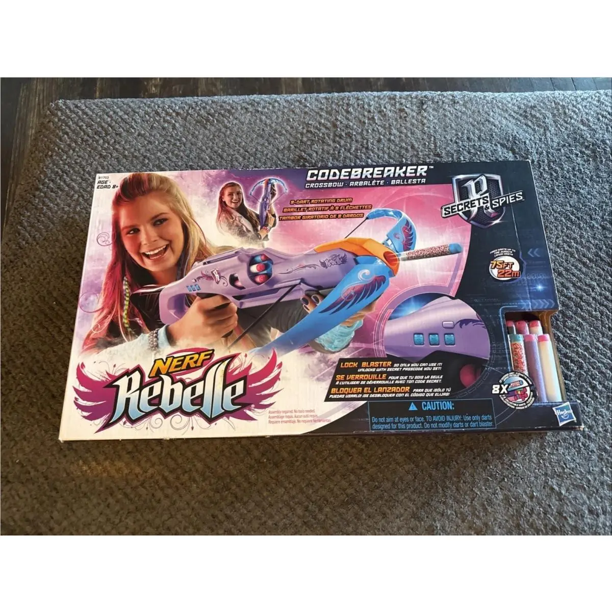 Hasbro Nerf Rebelle Codebreaker Crossbow Secrets Spies with Darts 2014