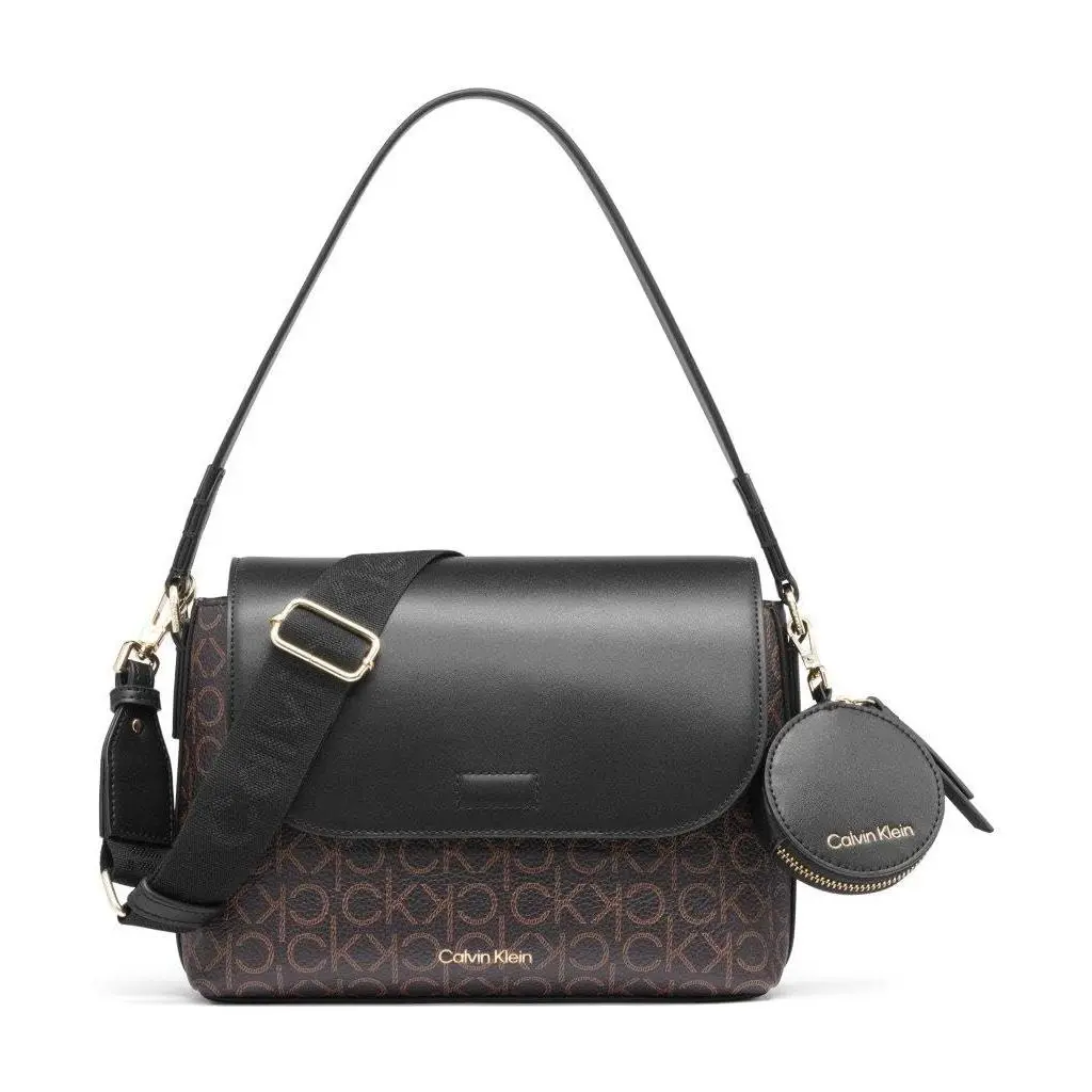 Calvin Klein Millie 2 in 1 Flap Shoulder Bag One Size Brown/khaki/black