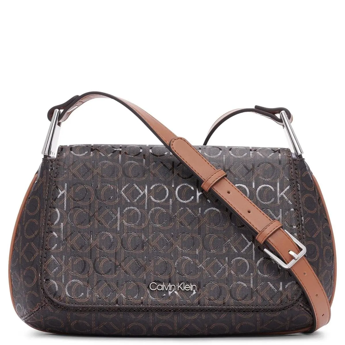 Calvin Klein Charlie Flap Crossbody One Size Brown/khaki/caramel