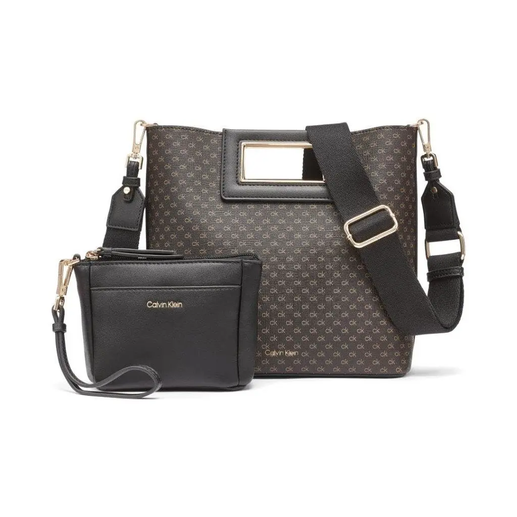 Calvin Klein Eira North/south Crossbody with One Size Brown/khaki/black Mini
