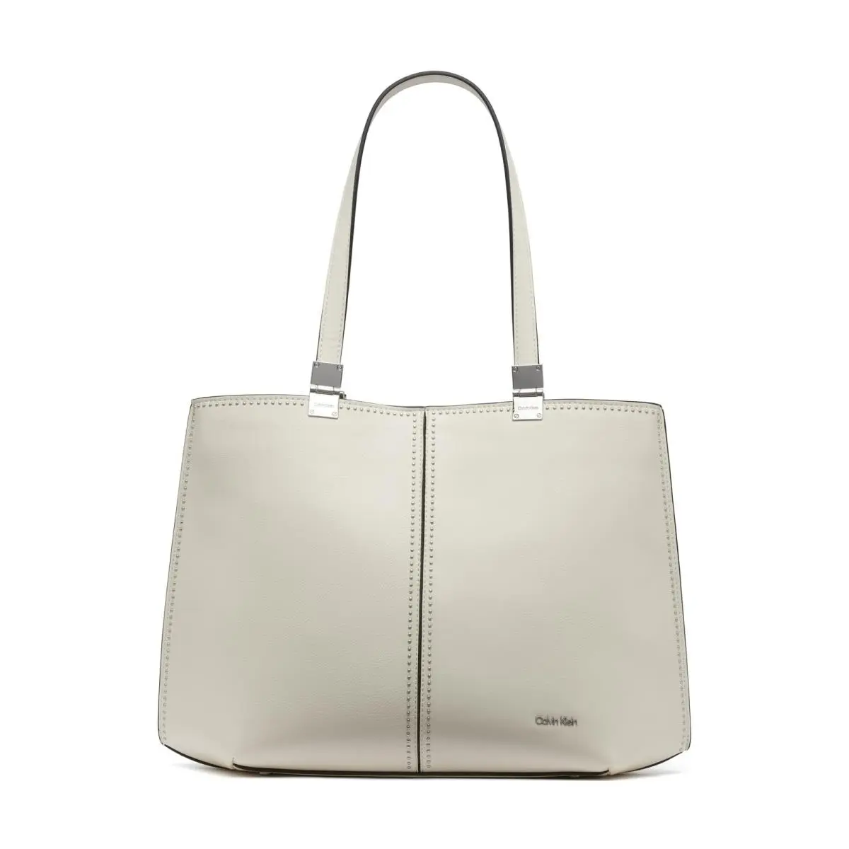 Women`s Granite Geometric Tote One Size Cherub White Micro Stud by Calvin Klein