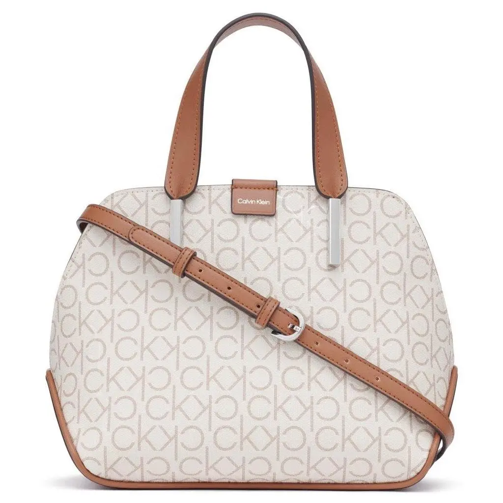 Calvin Klein Audrey Triple Compartment One Size Vanilla/khaki/caramel